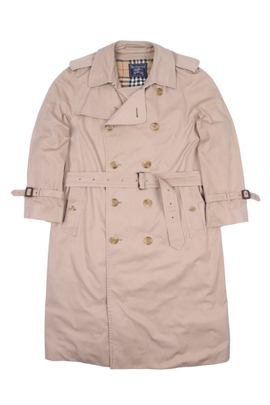 Men'S Vintage BURBERRY'S Beige Double Breasted Trench Coat Size UK 50 / 60 EU