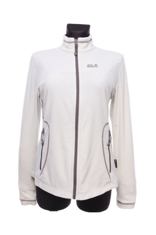 JACK WOLFSKIN Ivory NANUK 100 Fleece Full Zip Outdoor Jumper Size M