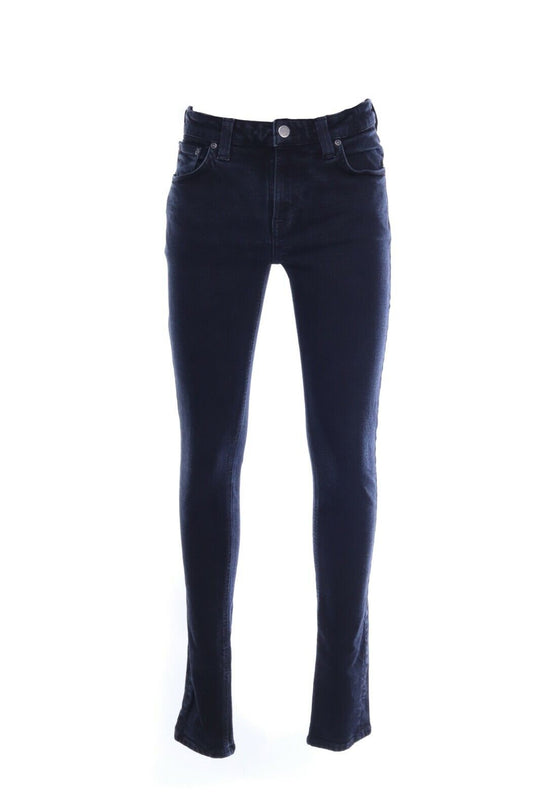 NUDIE Jeans CO Black Tapered Denim Organic Cotton Slim Jeans Size W 30 L 32