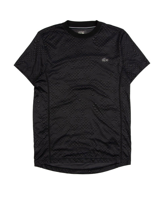 LACOSTE Sport T-Shirt Black Gray Men's Tee Size 3 / S