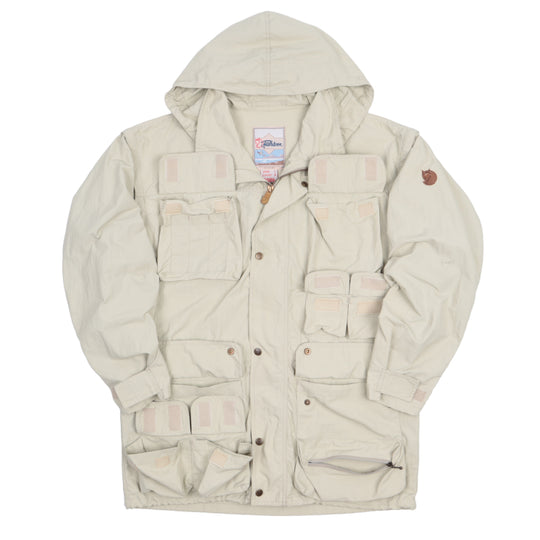 Men's Vintage FJALLRAVEN Beige Outdoor 2 in 1 Jacket Vest Size M